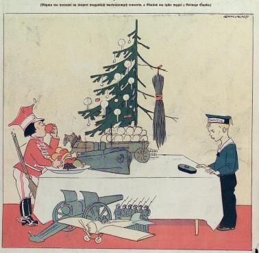 Niemieckie czasopismo „Kladderadatsch”, 5 I 1930 r. Karykatura krytykująca polski „monopol” w Gdyni