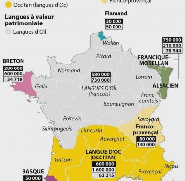Mapa językowa Francji
