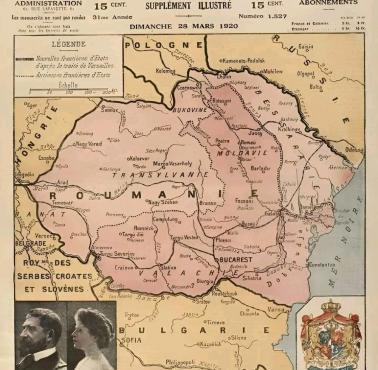 Francuska gazeta "Le Petit Journal" przedstawiająca Wielką Rumunię, 1920 r.
