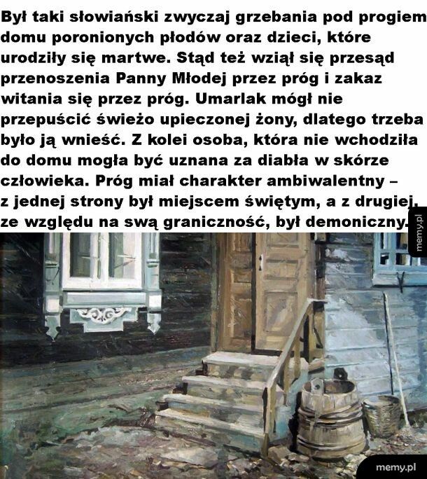 Starosłowiański zwyczaj grzebania pod progiem