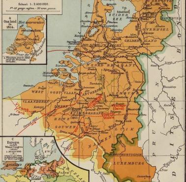 Mapa Holandii w latach 1815-1839