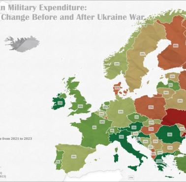 Wzrost wydatków wojskowych w Europie w wyniku wojny od 2021-2023