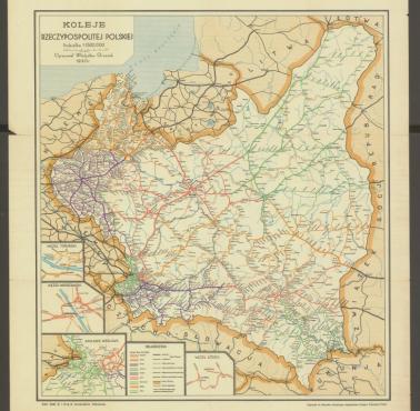 Polska mapa kolejowa z 1930 r.
