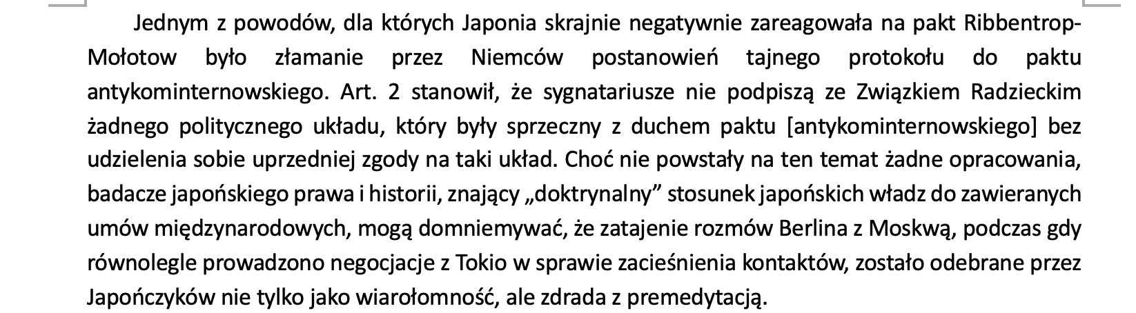Reakcja Japonii na pakt Ribbentrop-Mołotow z 1939 roku