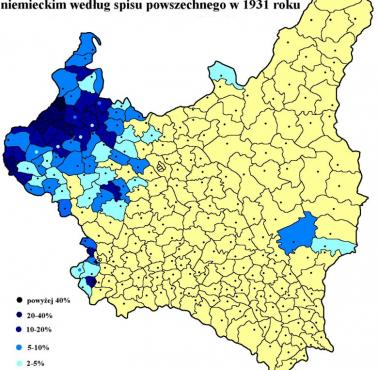 Ludność II RP posługująca się językiem niemieckim, spis z 1931 roku