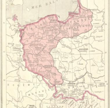 Opracowana przez Francuzów polskich mapa roszczeń terytorialnych wobec Prus, 2015