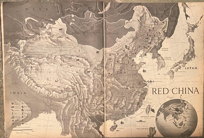 Mapa Chin z Time Magazine, 13 września 1963 r.
