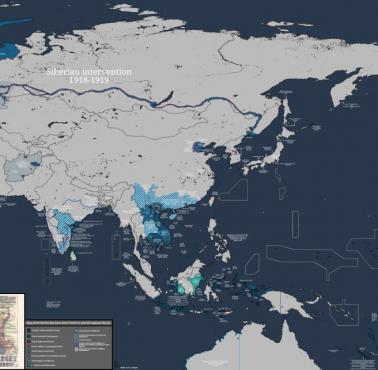 Maksymalny zasięg imperium francuskiego w Azji. Mapa terytoriów, które były francuskie w Azji na przestrzeni dziejów