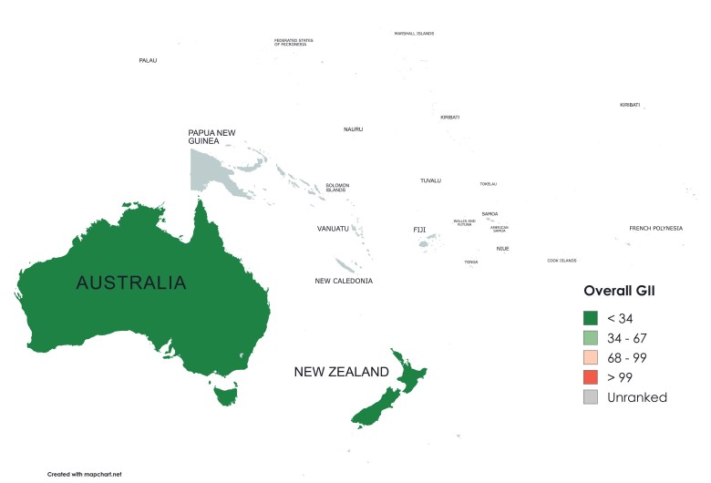 Globalny raport innowacyjności, 2024 (Global Innovation Index) - Australia i Oceania, WIPO Report 2024