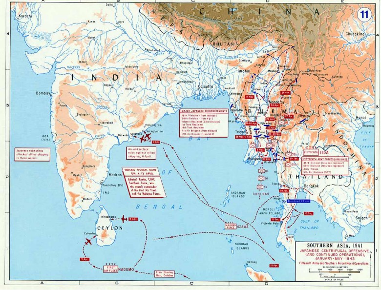 Sytuacja na froncie w Azji Południowo-wschodniej i Oceanie Indyjskim, 1942