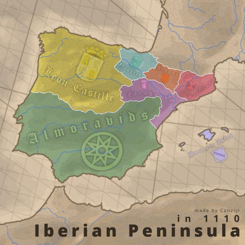 Półwysep Iberyjski w 1110 r.
