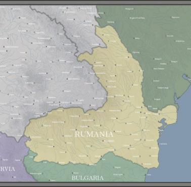 Mapa Rumunii w 1914 roku, autor krisgabowooshed deviantart