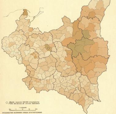 Przyrost ludności II RP w latach 1921-1931 z podziałem na województwa