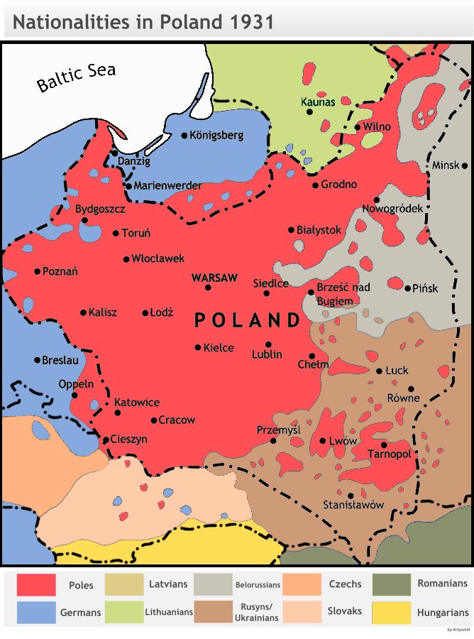 Mapa etniczna Polski (II RP), 1931