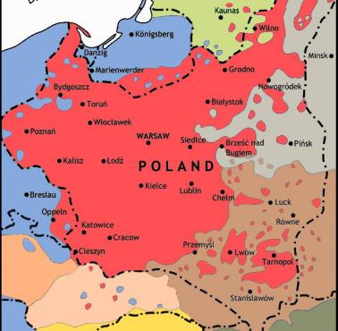 Mapa etniczna Polski (II RP), 1931