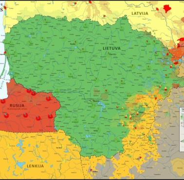Mapa etniczna współczesnej Litwy, 2002-2011