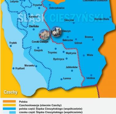 Podział Śląska Cieszyńskiego