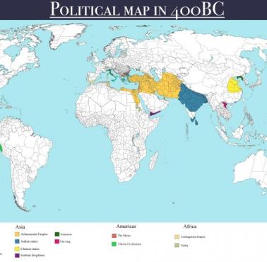 Polityczna mapa świata z 400 roku p.n.e.