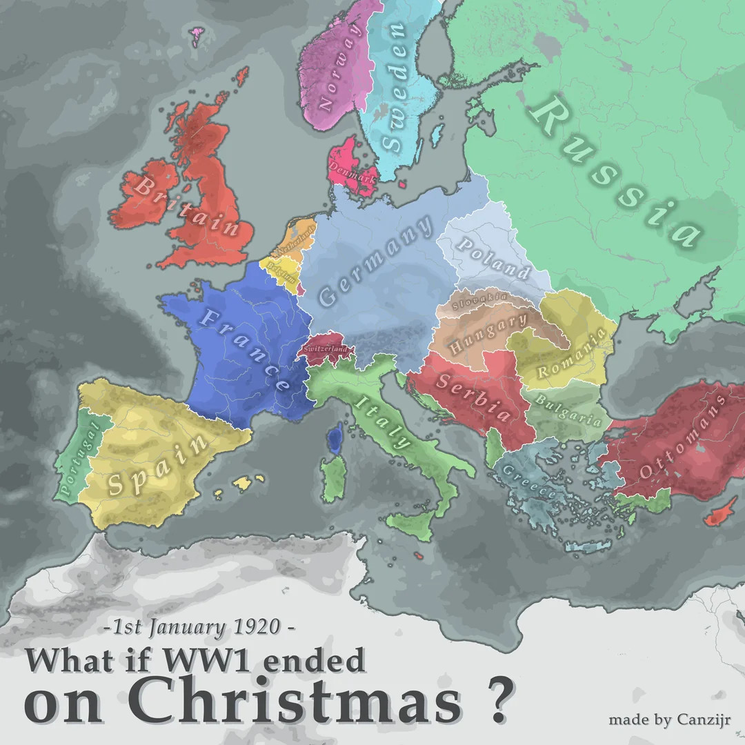 Jak miała wyglądać Europa po zwycięstwie państw osi (Niemcy, Austro-Węgry ..) podczas I wojny światowej, 1920