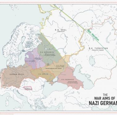 Niemieckie cele II wojny światowej (widoczny zapowiadany przez A.Hiltera Lebensraum)