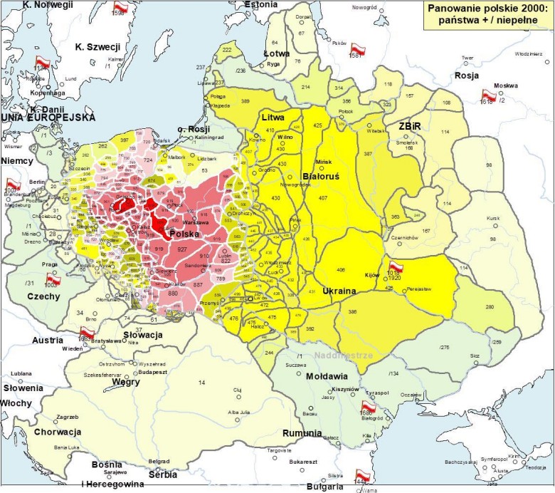 Ile lat dany obszar był pod rządami Królestwa Polskiego/Polski