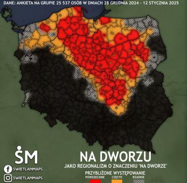 Jak się pisze/mówi w poszczególnych regionach Polski - na dworze, czy na dworzu?
