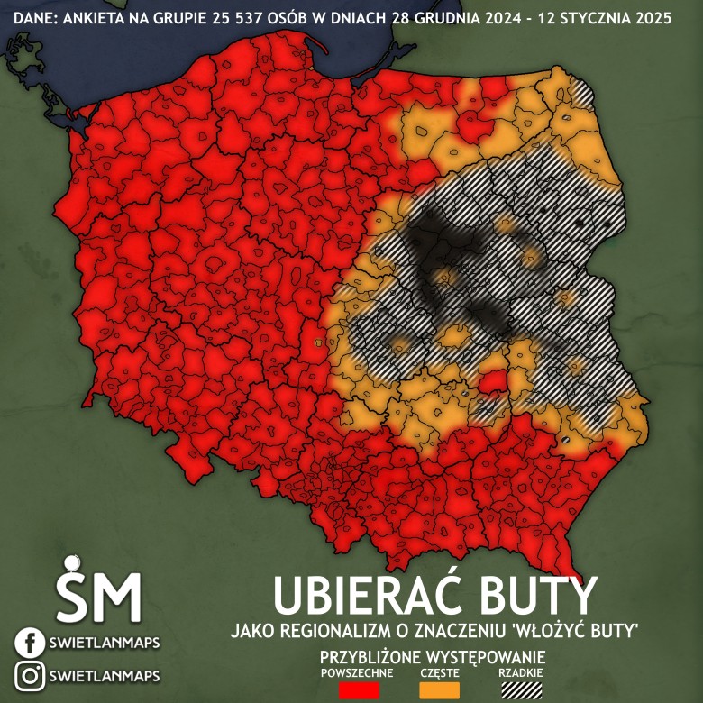 Jak się pisze/mówi w poszczególnych regionach Polski - ubierać buty czy zakładać buty?