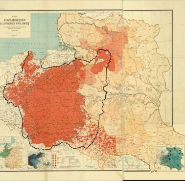 Etnograficzna mapa Polski z 1918 roku