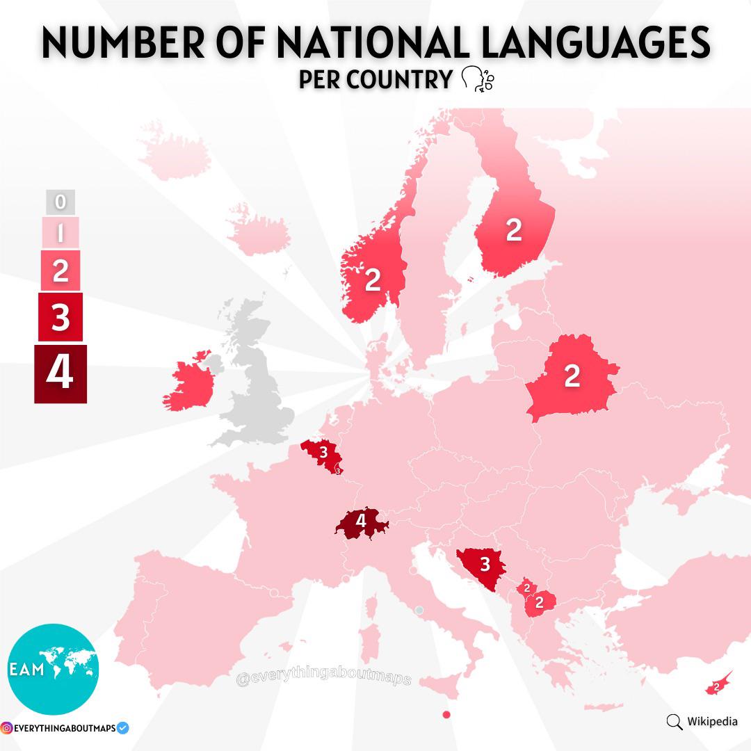 Ile języków narodowych ma każdy kraj europejski? Stan prawdopodobnie 2024