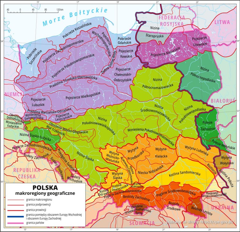 Makroregiony geograficzne Polski