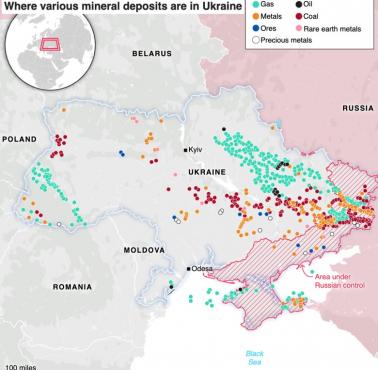 Mapa surowcowa Ukrainy