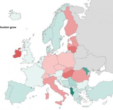 Państwa w Europie, które zyskały turystycznie w latach 2019-2024