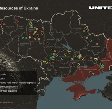 Mapa surowcowa Ukrainy