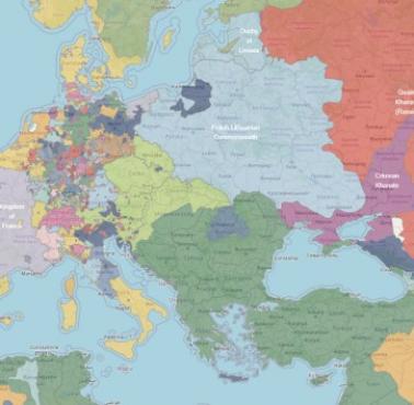 Mapa Europy z 5 marca 1625 roku