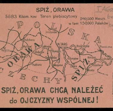 Teren plebiscytowy, Spisz - Orawa, 1920