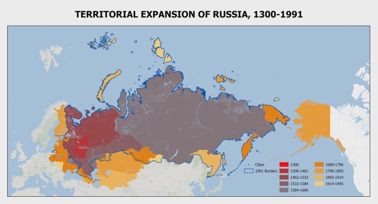 Ekspansja terytorialna Rosji od 1300-1991