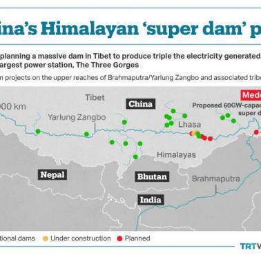 Planowana przez Chiny tama w Tybecie, która będzie generować 3 razy więcej energii niż Zapora Trzech Przełomów