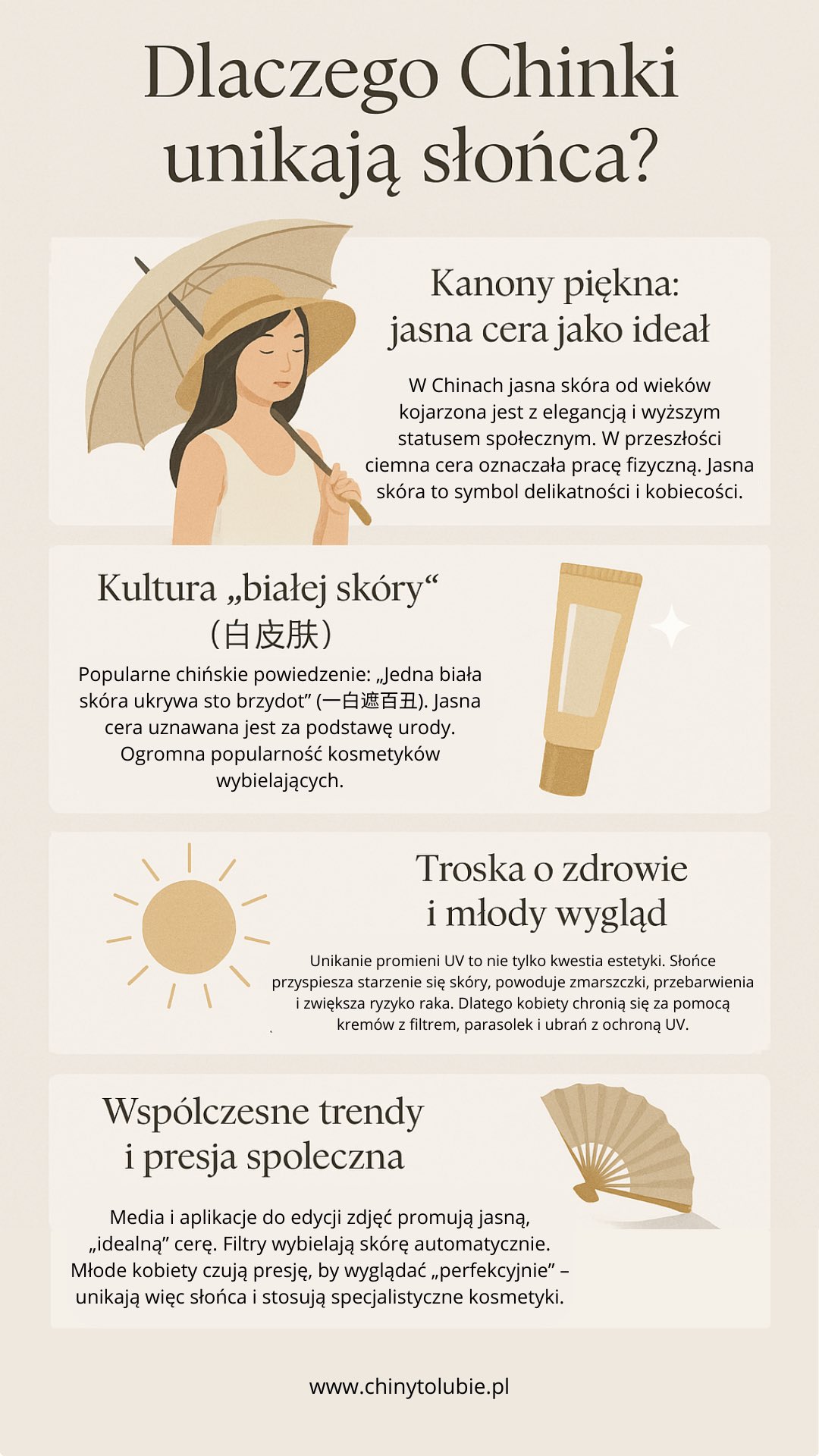 Dlaczego Chinki unikają słońca?