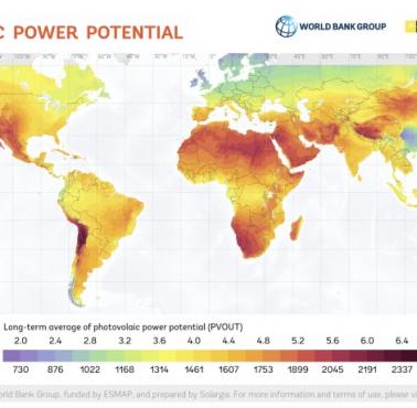 Globalny potencjał energii elektrycznej z fotowoltaiki, 2024