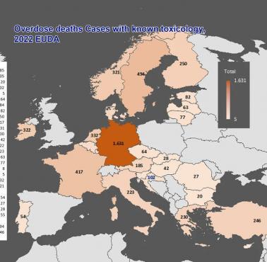Zgony z powodu przedawkowania narkotyków, 2022 EUDA