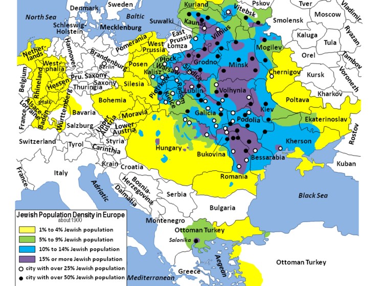 Żydzi w Europie Środkowej, w tym w II Rzeszy ok. 1900 r.