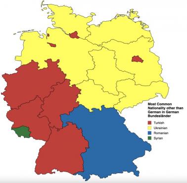 Imigranci w Niemczech według kraju pochodzenia, największa mniejszość i druga pod względem wielkość, prawdopodobnie 2025