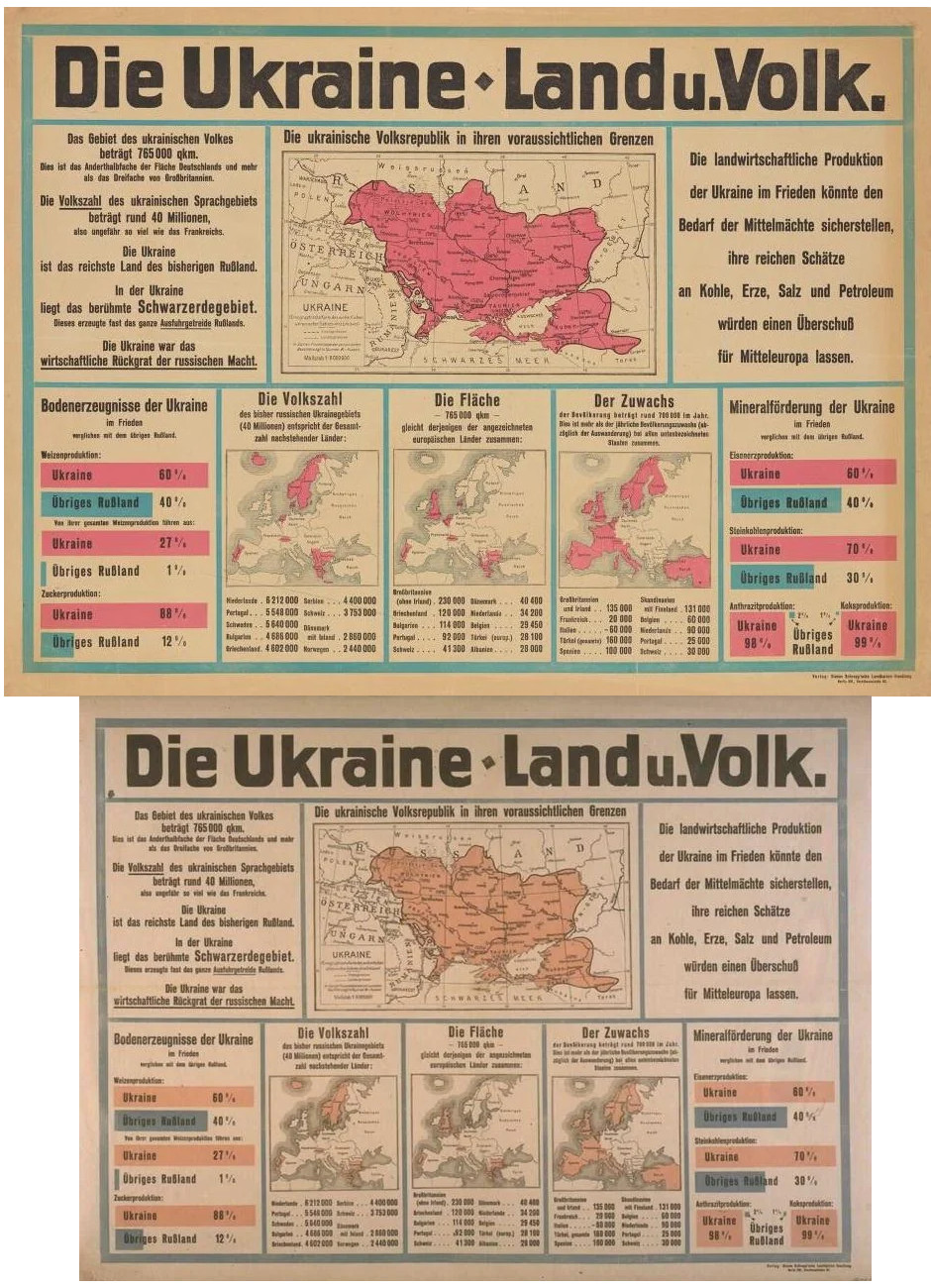 Mapa ukraińskich terytoriów etnicznych 1918