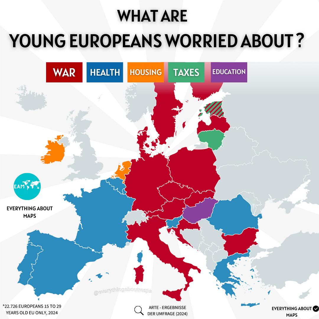 Czego najbardziej obawiali się młodzi Europejczycy w 2024 roku?