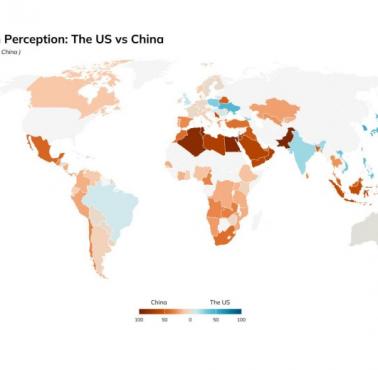 Postrzeganie USA i Chin w poszczególnych państwach świata, 2025 (Democracy Perception Index 2025)