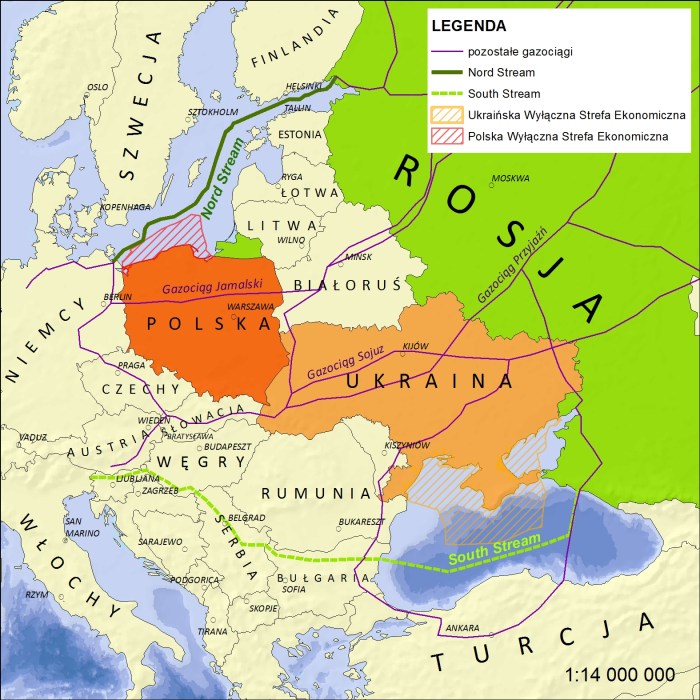 Geopolityka: Główne rosyjskie gazociągi do Europy: Nord Stream, South Stream ...
