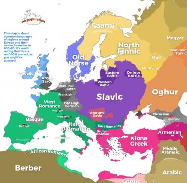 Etnolingwistyczna mapa Europy, 800 rok