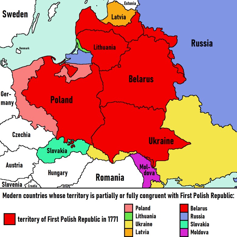 I Rzeczpospolita w 1771 roku na tle współczesnych państw