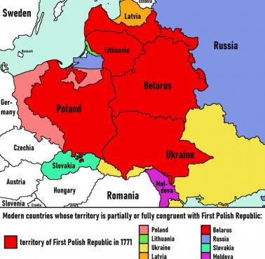 I Rzeczpospolita w 1771 roku na tle współczesnych państw