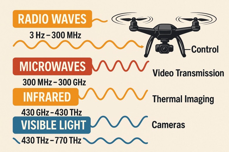 Zakres fal: 3Hz - 300MHz, 300MHz-300GHz ...